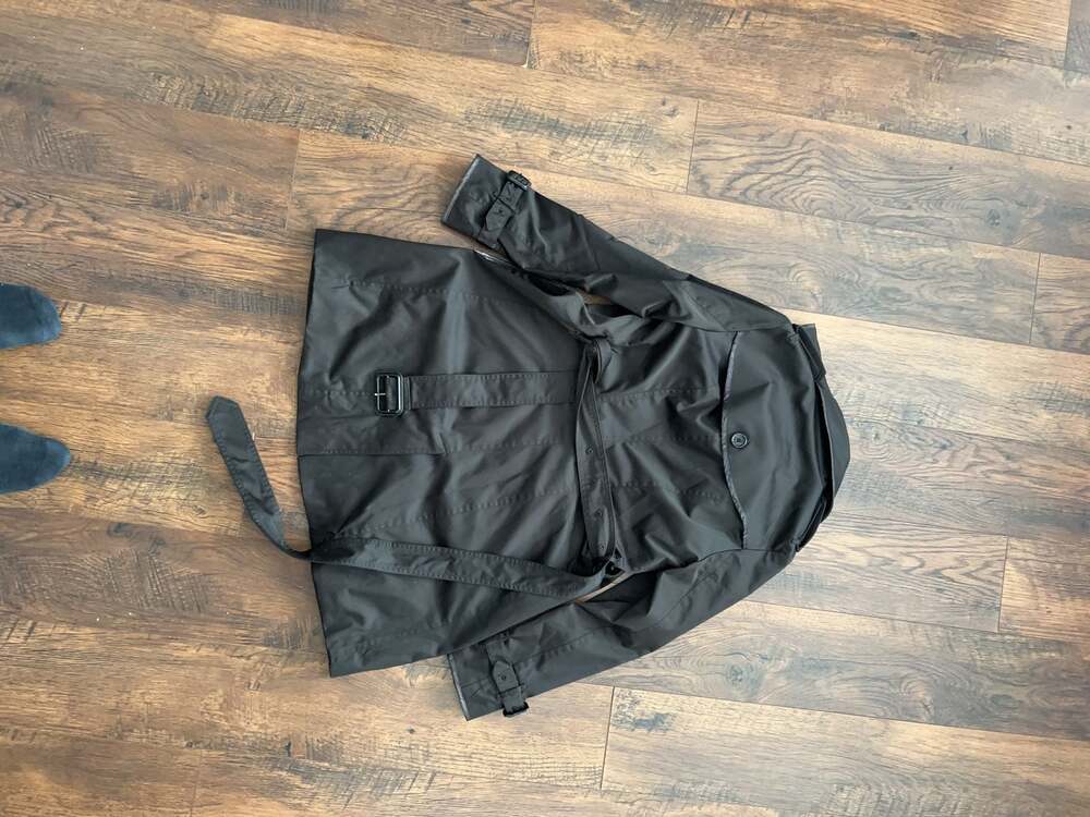 Burberry Brit Black Trench Coat Size US 2 - Picture 9 of 14